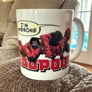 Deadpool Red and White Ceramic Coffee Mug - Licensed Marvel, Flaw